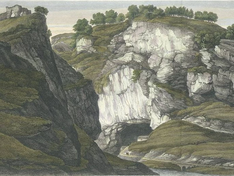 1779-Letitia Byrne - Ingresso della grande caverna di Castleton - disegnato da J.Farington e inciso da Letitia Byrne